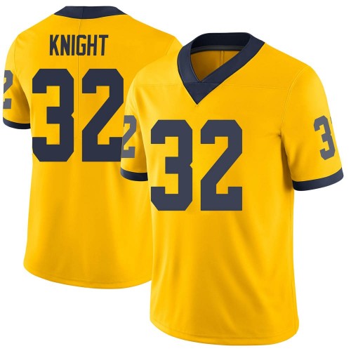 Nolan Knight Michigan Wolverines Men's NCAA #32 Maize Limited Brand Jordan College Stitched Football Jersey RLC2254SX